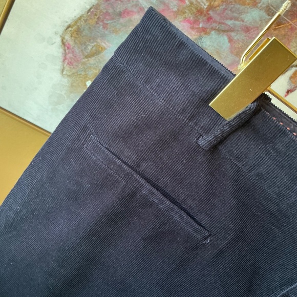 Anthropologie The Essential Curdoroy Trousers Size 14 Navy - Picture 2 of 5